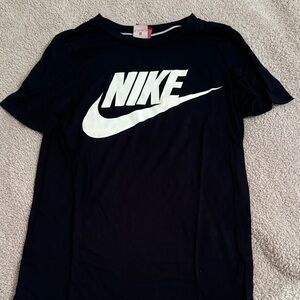 Nike Black Tee with White Swoosh